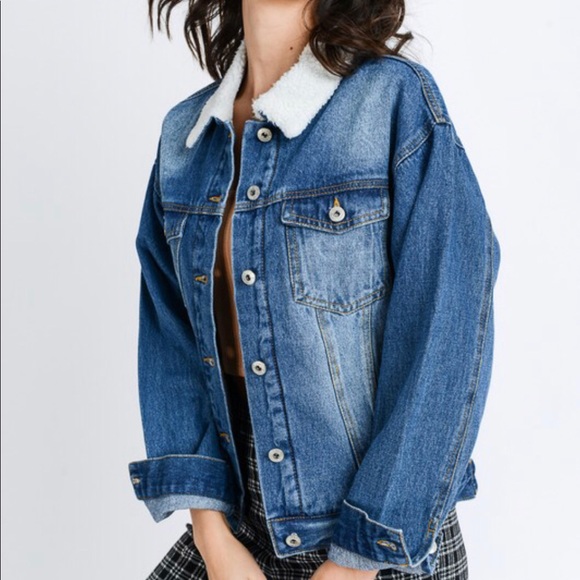 ⭐️ SHERPA COLLAR DEMIN JACKETS - Picture 2 of 8